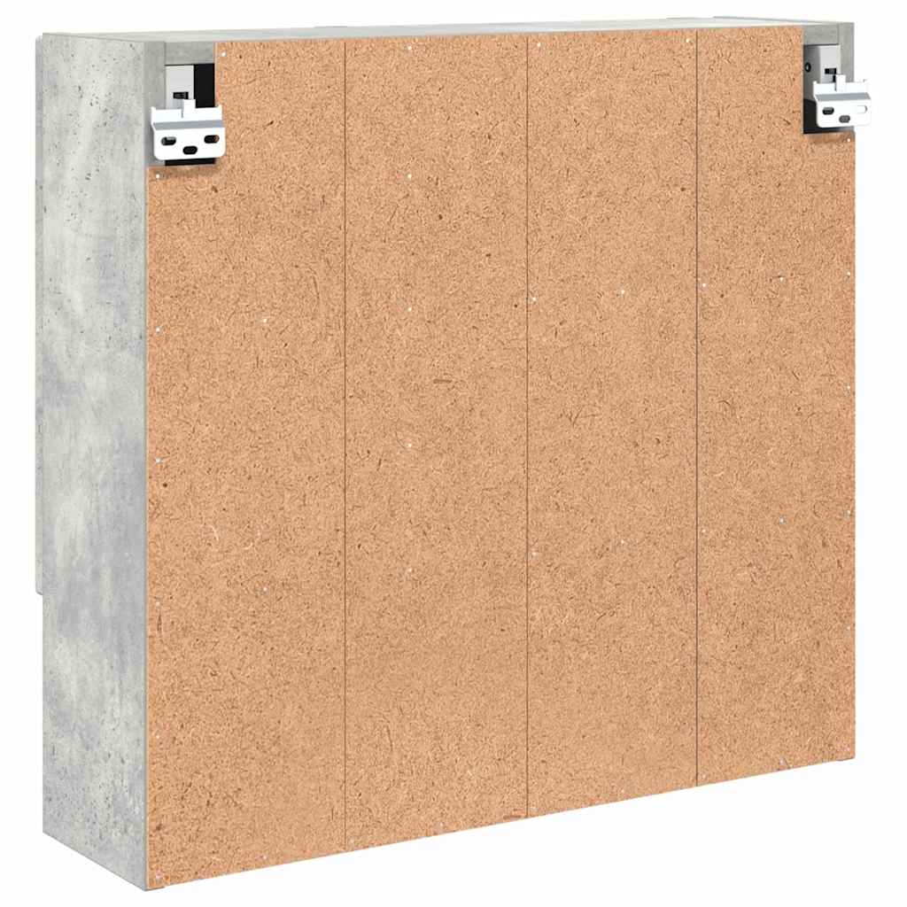 Mirror Cabinet with Door Concrete Grey 59 X 17 X 55 Cm Engineered Wood