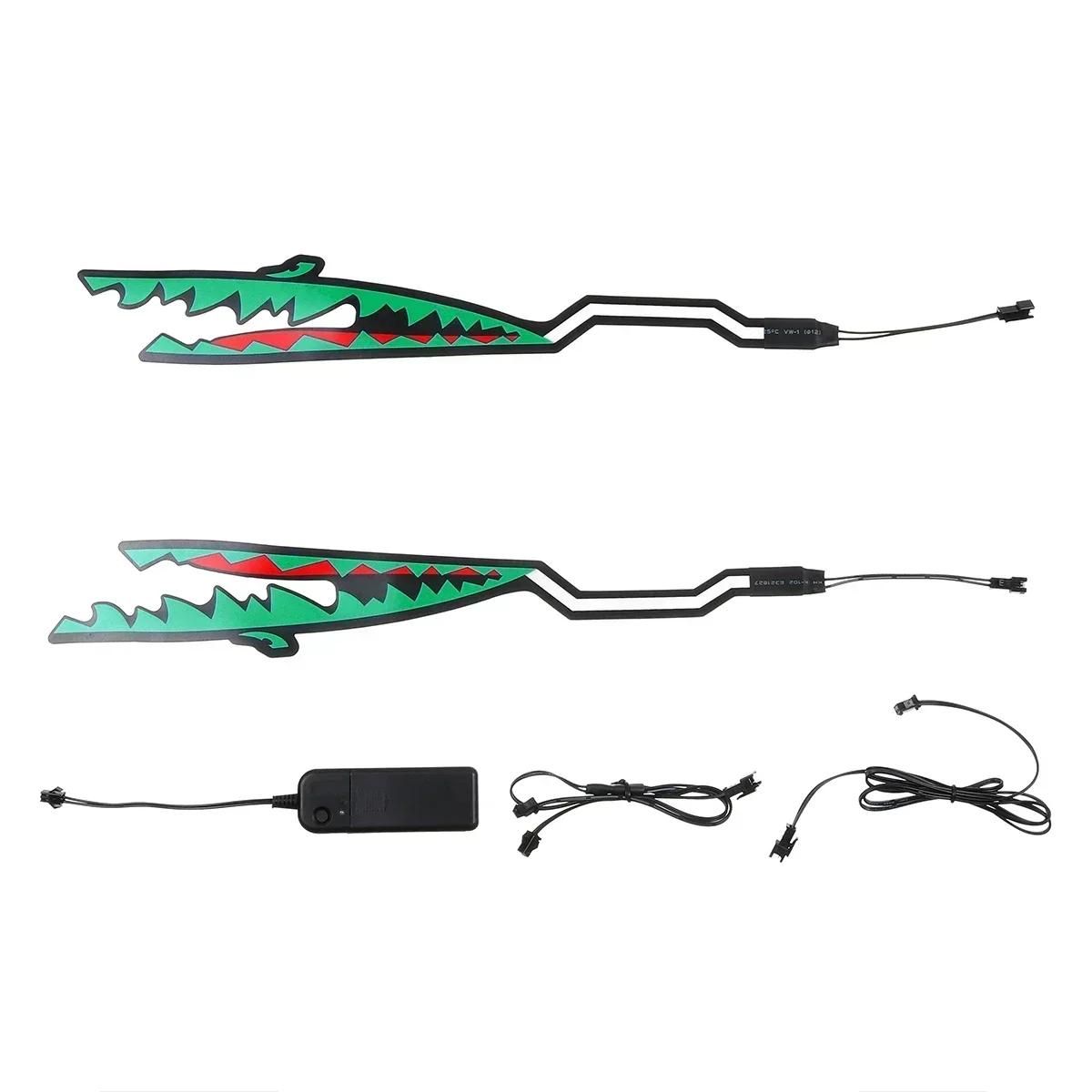 New Shark Style Motorcycle Helmet Light Strip LED Night Signal Light Stripe Glowing Night Luminous Modified Sticker Tool