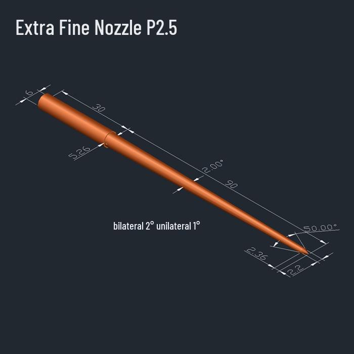 Extra Long EDM Electrode Rod for Submarine Gate Injection - Purple and Tungsten Copper