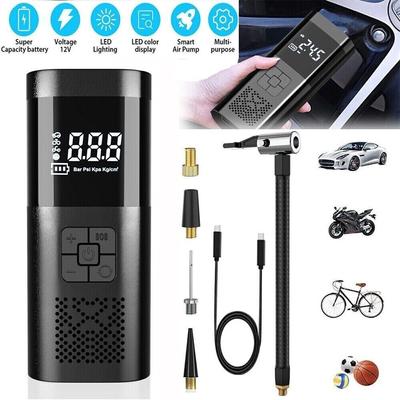 150 PSI Air Compressor Tire Inflator Fits Car Moto Bike Tires Air Pump Portable Wireless Charging Usage