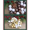 31Pcs Christmas Baubles Ornament Shatterproof Decorative Baubles For Christmas Tree Wedding Winter Festival Celebration