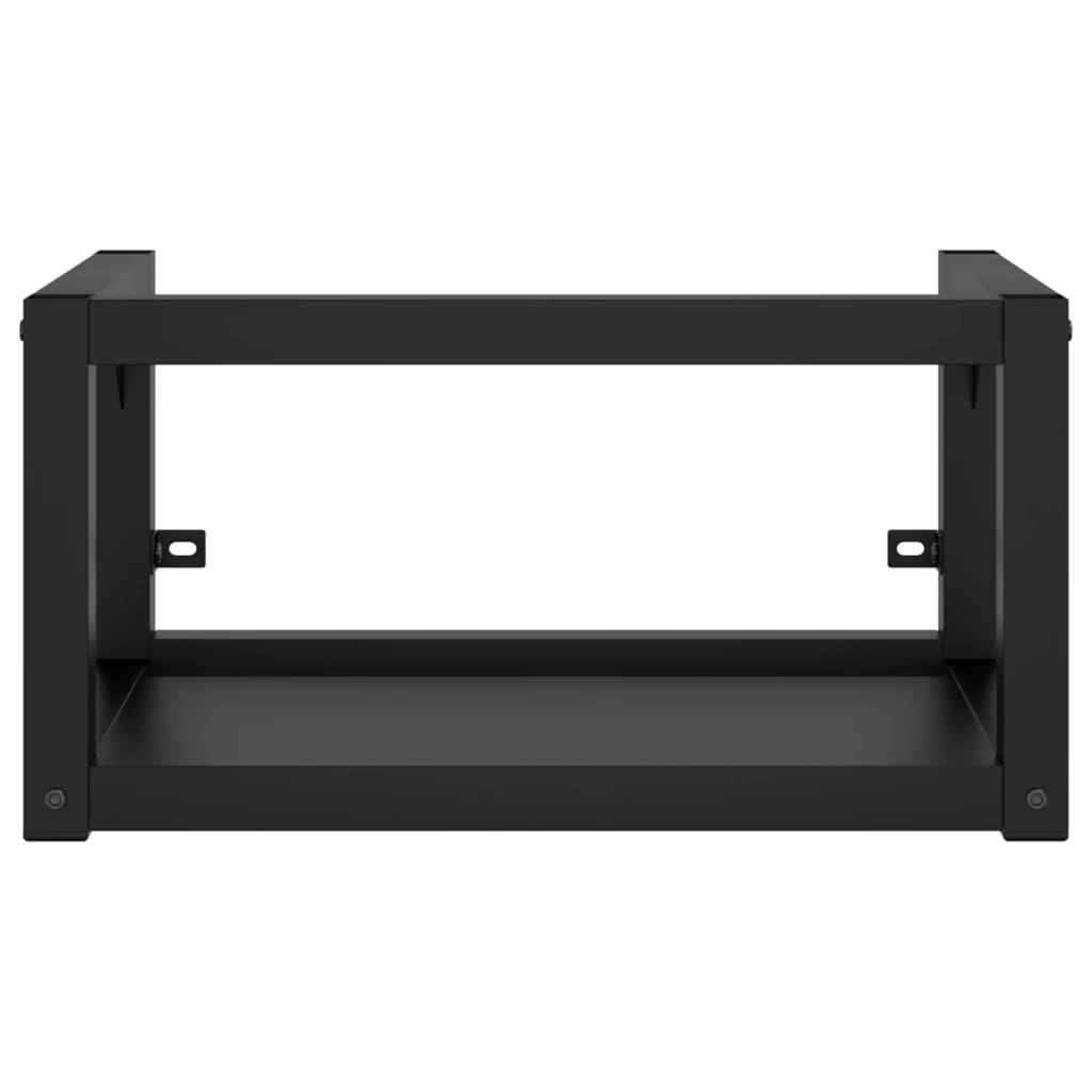 vidaXL Badezimmer Wand-Waschtischgestell Schwarz 40x38x31 cm Eisen