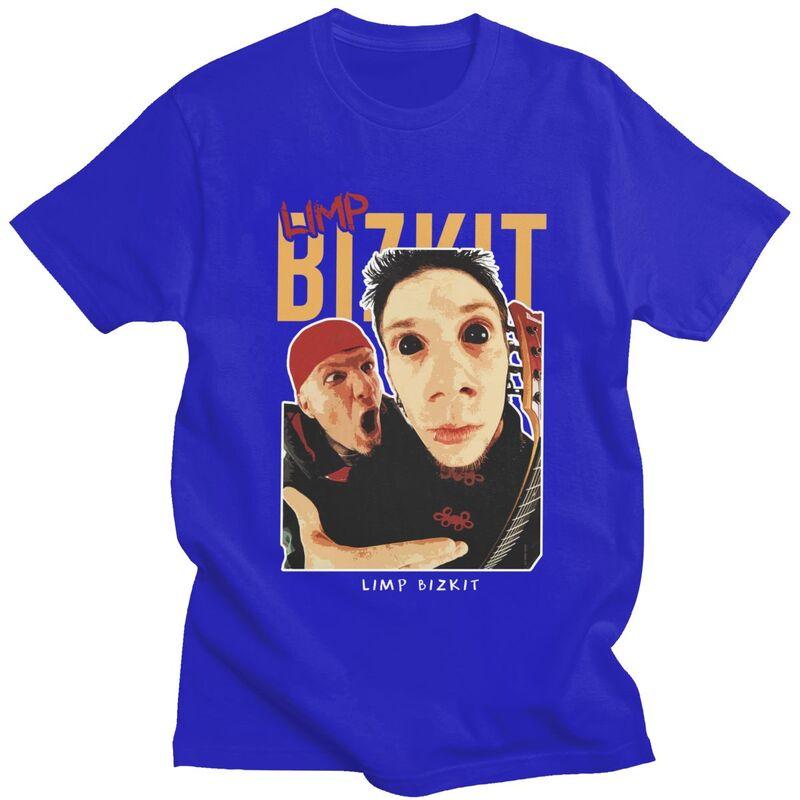 Custom Mens Bizkits Heavy Metal Rap Limp T Shirt Short Sleeves Cotton Tshirts Handsome Tshirt Casual Tees Slim Fit Clothes