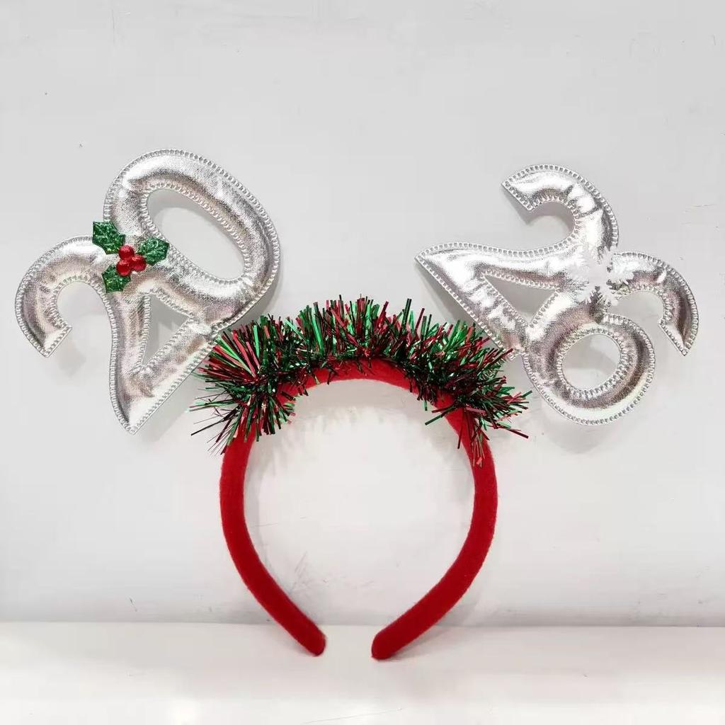 Sequin Headband Decorative Glitter Headbands New Year Headbands Plastic 2026 Headbands For New Year Celebration Christmas Party