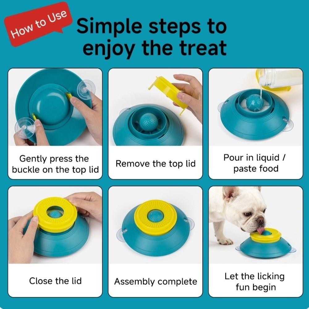 Anti-Choking Dog Licking Bowl Non-Slip Base Slow Feeder Dog Bowl Pet Feeding Bowl Puppy Training