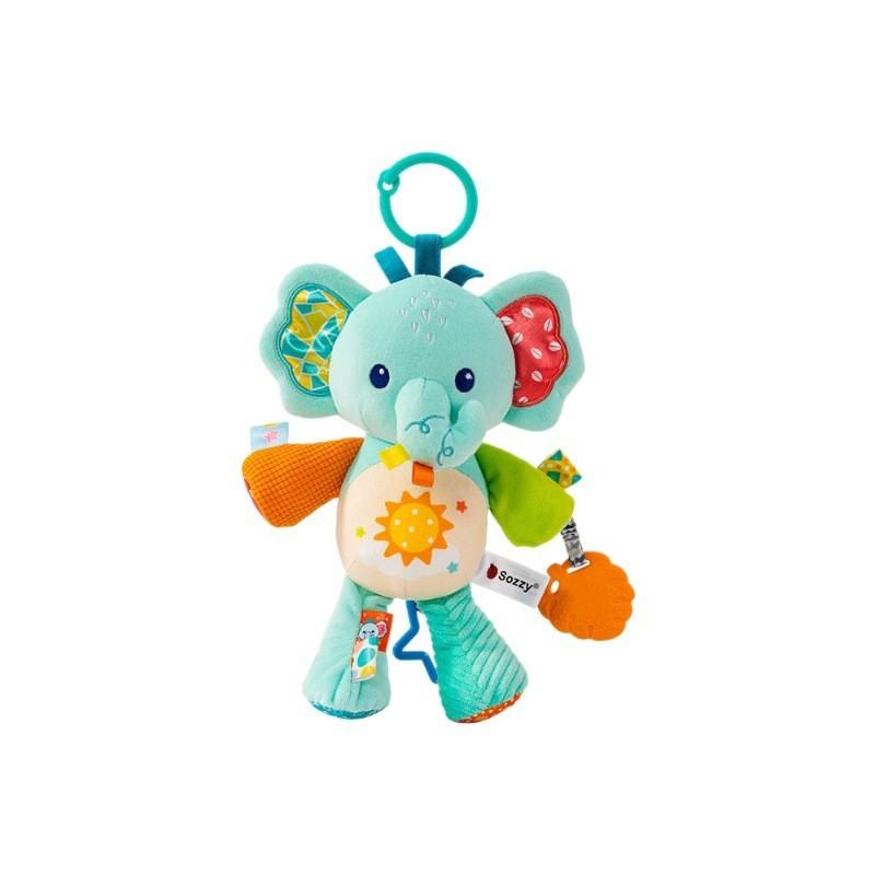 Elephant Lion Dog Plush Animal Music Box Toy With Hanging Bell For Infant Sleep And Sensory Development