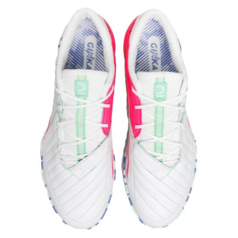 Decathlon Футбольные бутсы Ginka Pro 23/24 Powerplay Pack Edition IC/IN с противоскользящей подошвой, устойчивые к истиранию, мужские, бело-пудровые