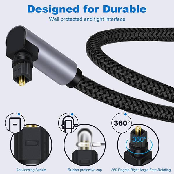 

PVC Fiber Optic Audio Cable - Male to Male Square Head for Amplifier/DVD, 1 Piece, Color: As Shown Other