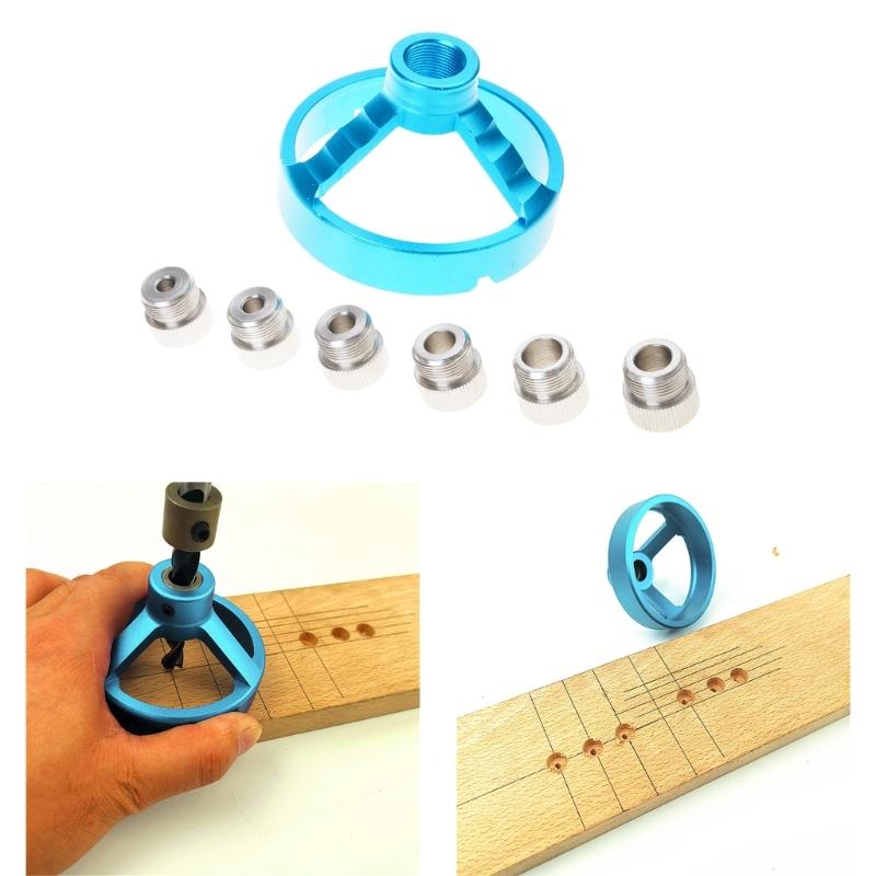 Woodworking Doweling Hole Jig Hole Puncher Locator Self-centering 5-10mm Woodworking Tool Drill Guide Wood Locator Jig