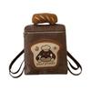 Chef Puppy Cartoon Shoulder Bag With Splicing Detail And Soft Pu Fabric For Casual Outings