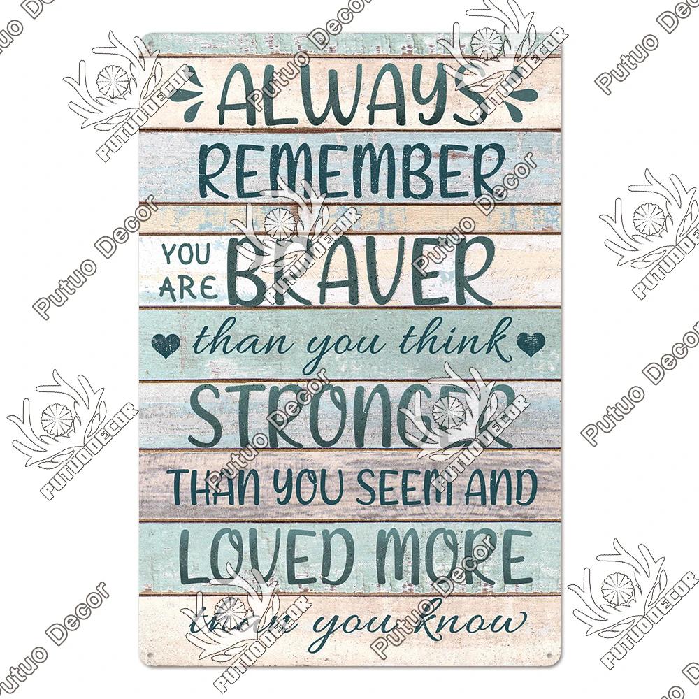 Putuo Decor Funny Sarcastic Vintage Posters Tin Signs Retro Plaque Metal Plate Wall Art Decor for Home Living Room Unique Gift