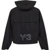 Y-3 Back Logo Printed Hooded Zip Long Sleeve Jacket Women Jackets Black IX0009