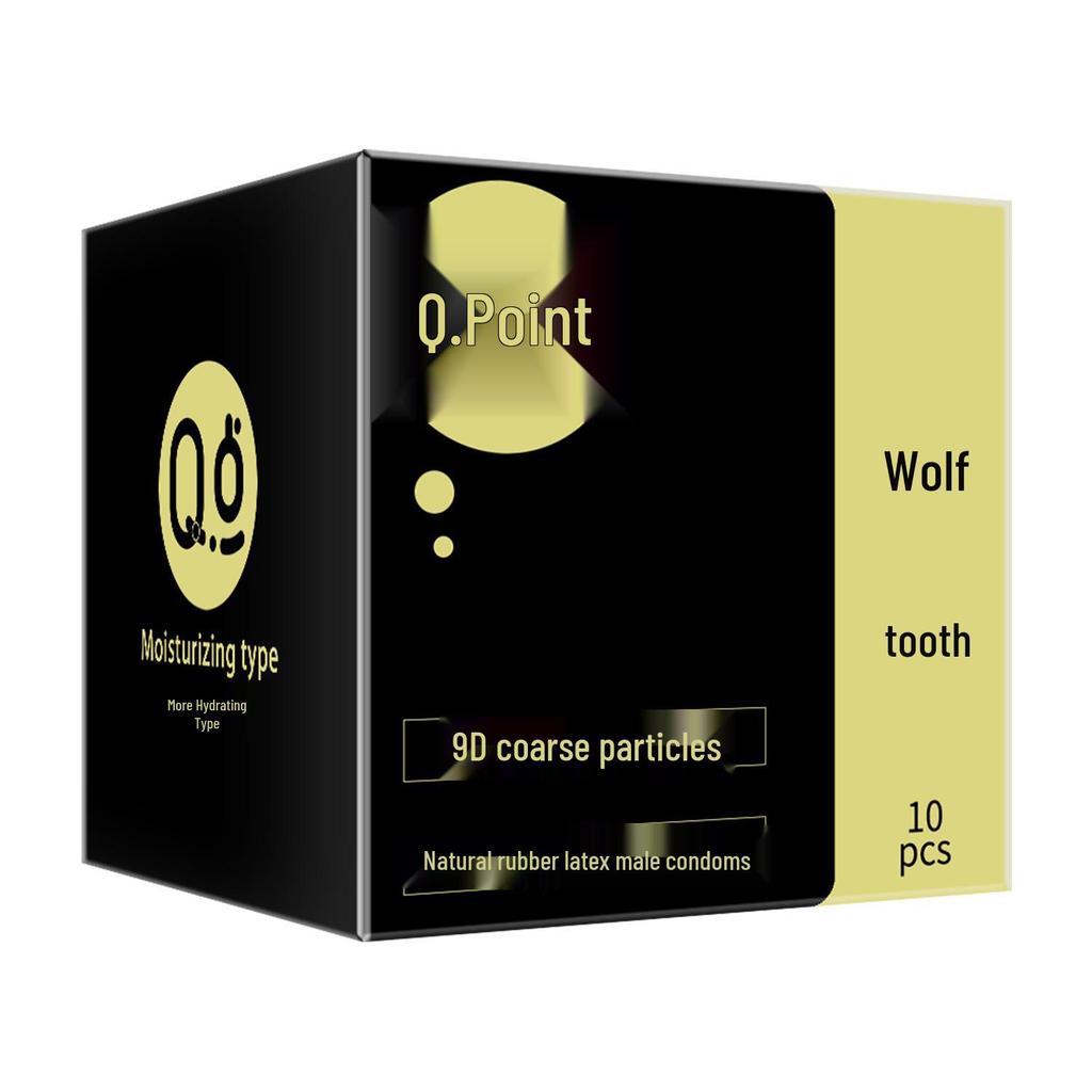 Q-point Hyaluronic Acid 001 Large Particle Delay Condoms - Long-lasting Contraceptives for Adults