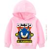 Popular Kids' Character Hooded Sweatshirt Ages 4-14 Sonic HD Print Boys Pullover Girls Hedgehog Fall Hoodie Long Sleeve New Arrivals for Autumn