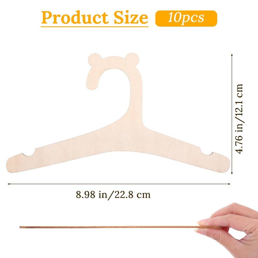 5-50pcs Cute Bear Hanger Rack Anti-slip Wooden Baby Clothes Rack Closet Hangers Home Baby Room Nursery Decor for Kids Present