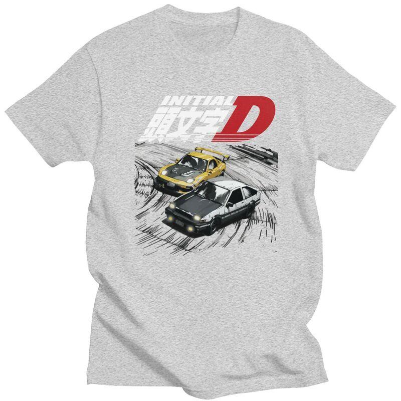 Custom Anime Mountain Racing Initial D T Shirts Men 100 Cotton Tees Tshirt Short Sleeve Tshirt Clothes