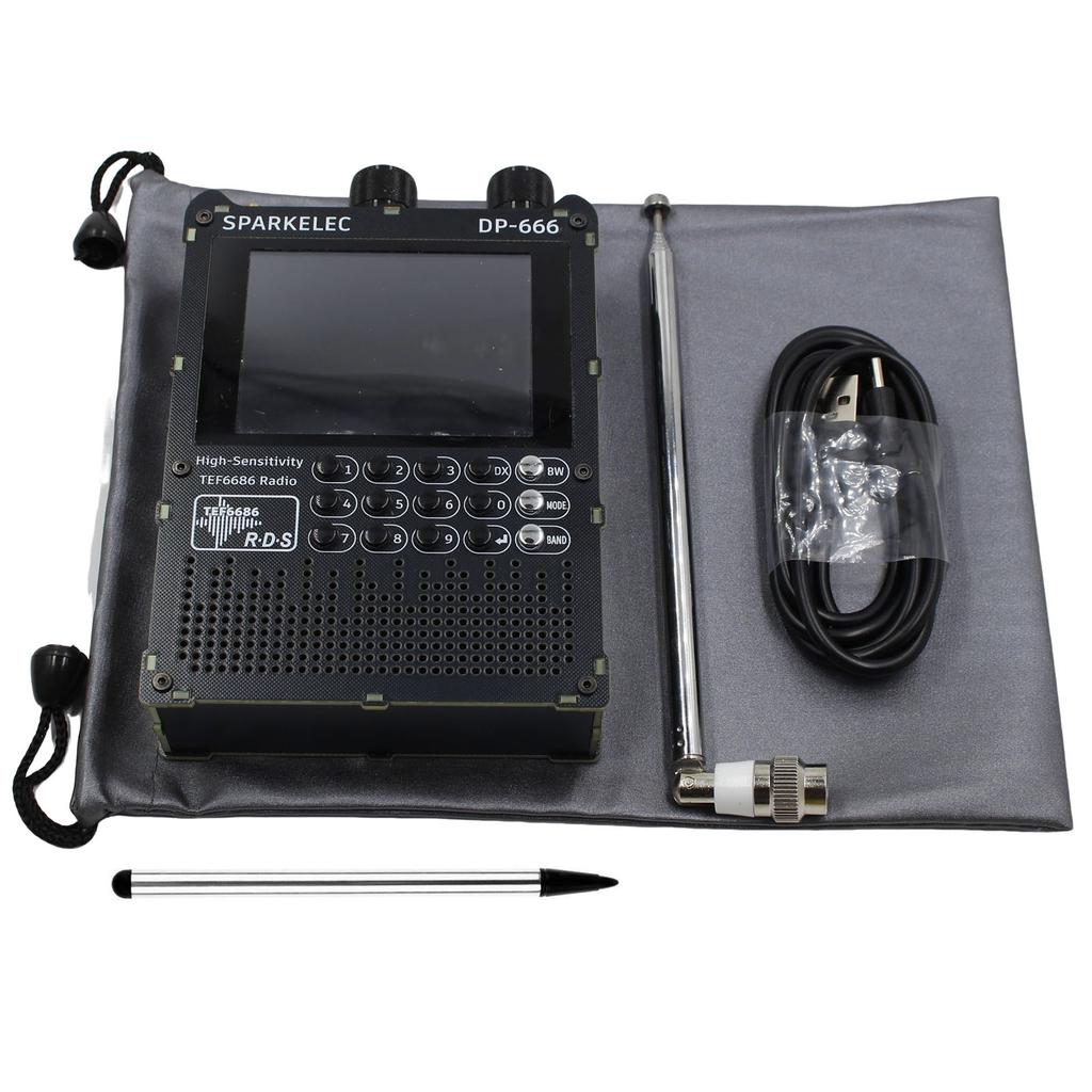 TEF6686 Full Band DP666 Shortwave Radio ESP32 FM/LW/MW/SW High Sensitivity Radio with 2.8 Inch IPS Touch Screen