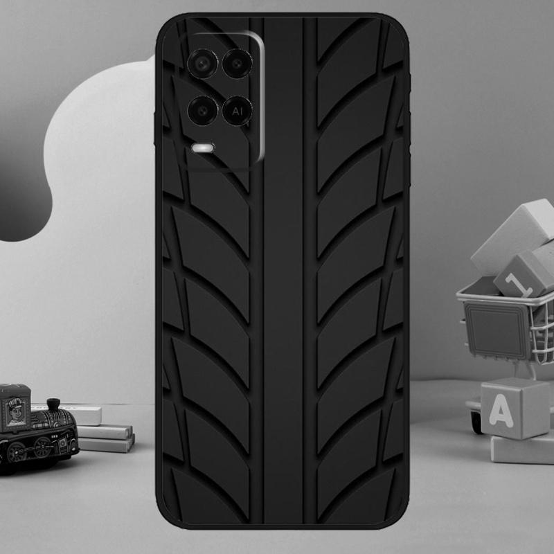 Tire Tread Pattern Case For Oppo A98 A78 A18 A38 A58 A60 A80 A40 A77 A57 A17 A74 A54 A94 A96 A76 A16 A15 A5 Pro