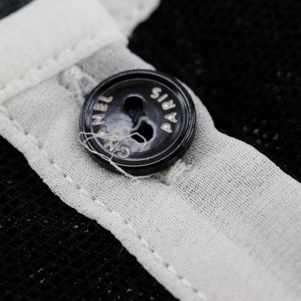 Chanel No Sleeve Tank Top P30617V13551 07P Black Cotton Women Used