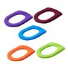 Toilet Seat Cover Pads Durable O-Shaped Toilet Mat for Bathroom Use Assorted Color 30X30CM Warm 5Pcs