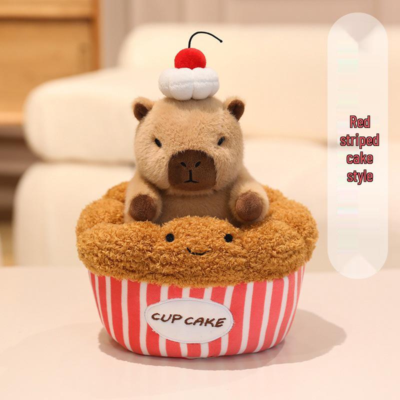 Dessert Pastry Capybara Plush Toy - Toast Bread Pillow for Kids' Birthday