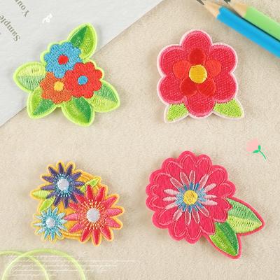 Broderie broderie autocolant desen animat floare accesorii vestimentare plasture personalizat autocolant accesorii pantofi și pălărie etichetă textilă autocolant textil