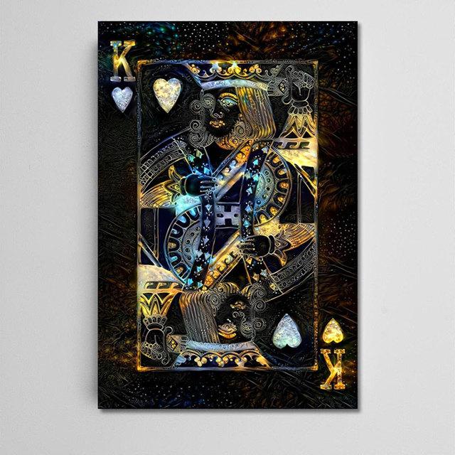 Ace Of Spade Card Poker Poster Jack Queen And King Playing Cards Art Canvas Painting Print Picture For Living Room Home Decor