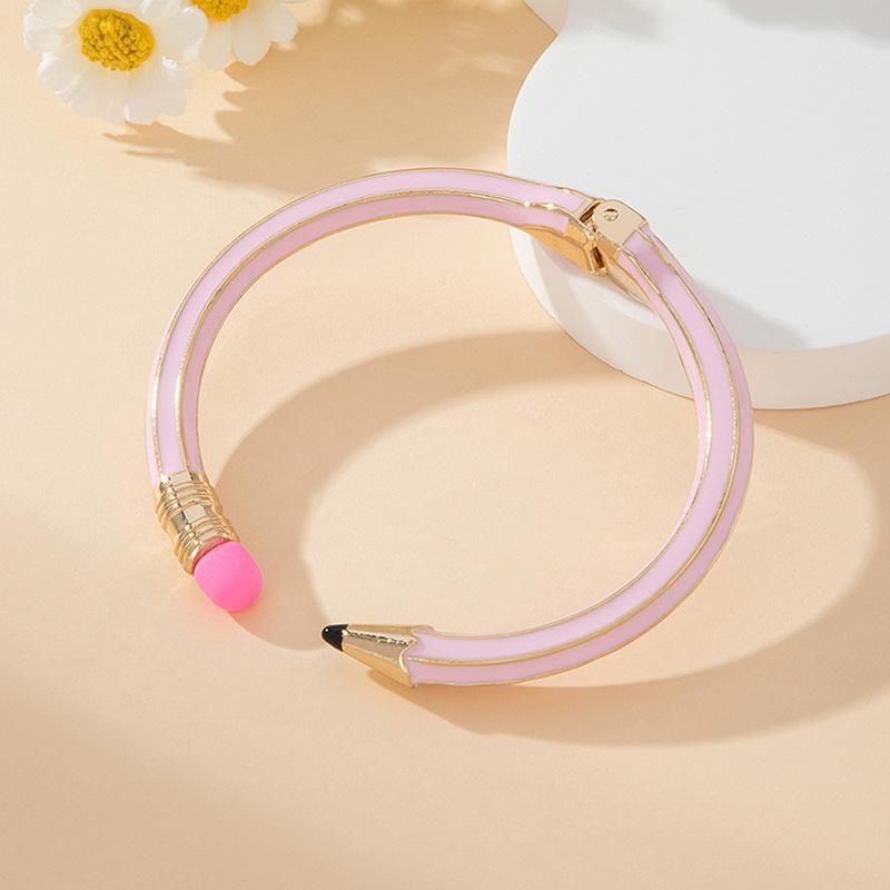 Japanese and Korean Minimalist Pencil Bracelet with Sweet Artistic Design, Perfect Gift for Teachers' Day or Party Accessories