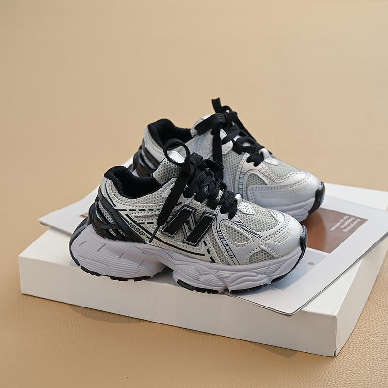

Children s sports shoes 2025 new spring and autumn boys dad shoes boys running shoes children s mesh casual shoes 37 серебряный