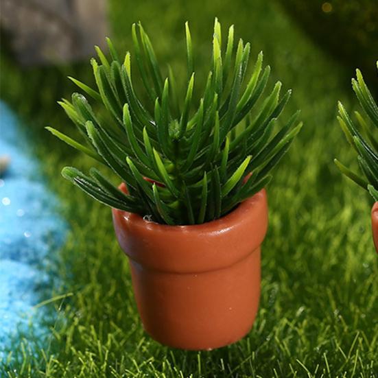 2 шт. мини-статуя растения в горшке — фото 3