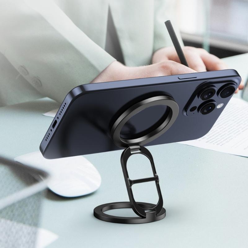 multifunction Magnetic Phone Stand Double Magnetic Designs Phone Stand for Secure Hold Adjustable Angles Stand for Car/Gym Use