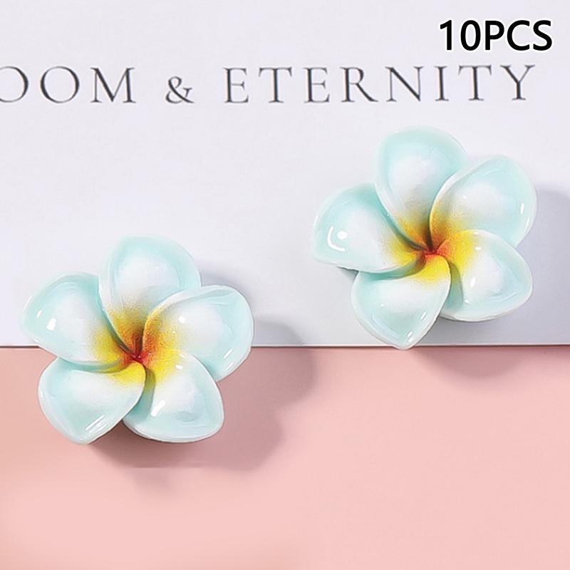 10Pcs Cartoon Simulation Flower Resin Series Jewelry Making Diy Accessories