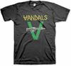 The Vandals Original Logo Mens Black Short Sleeve T Shirt 80s Punk Rock Vintage Style Graphic Tees