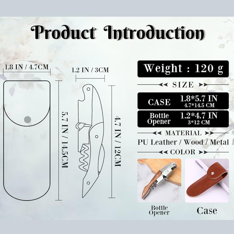 Kostenloser Personalisierter Korkenzieher Gravierter Weinöffner Mit Etui Holzgriff Flaschenöffner Vatertag Geburtstagsgeschenke Männergeschenk