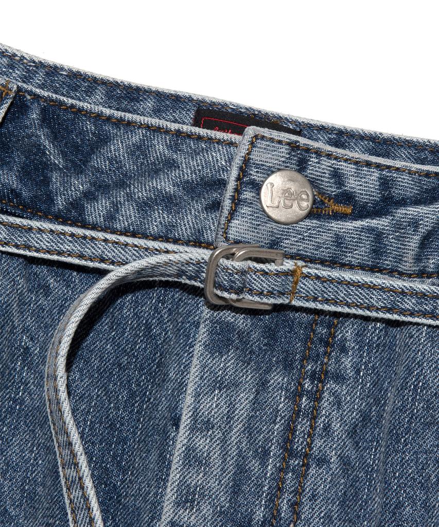 LEE Denim Belted Long Skirt In Indigo Dark