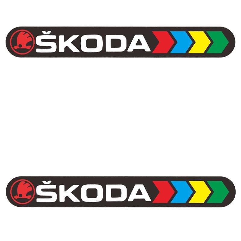 Car anti-collision strip rearview mirror door personalized reflective sticker For Skoda Sharp Sharp crystal Sharp Rapid speed