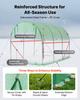 Walk-in Tunnel Greenhouse, 2.93x1.97x1.94 M Hoop House Greenhouse Tunnel with Watering System, Plant Hot House with Steel Frame, PE Cover, Roll-Up