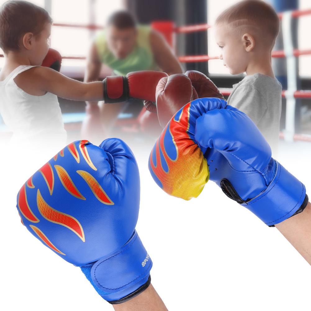 Kids Boxing Fighting Muay Thai Sparring Punching Kickboxing Grappling Sandbag Gloves Blue