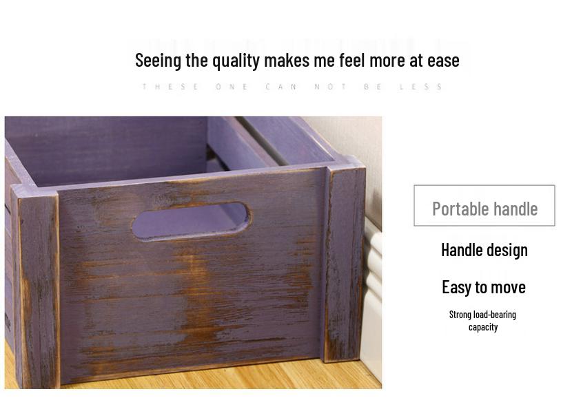 Vintage Weathered Wooden Slat Display Box for Decorative Props and Weddings