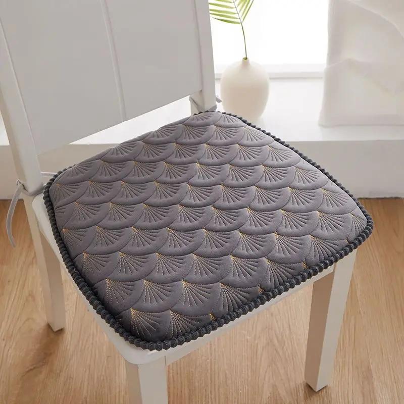 Modern Household Dining Chair Cushion Velvet Non Slip Chair Cushion Thicken Soft Office Seat Pad Horseshoe Shaped Chair Cushion
