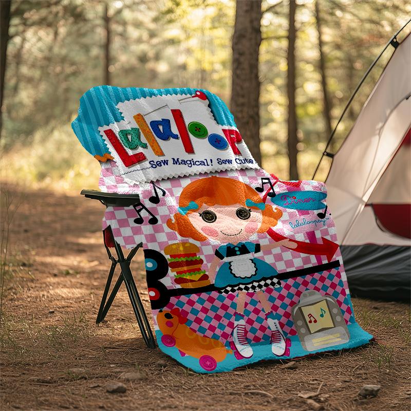 1pc Lalaloopsy1 Theme Blanket - Digital Print, Polyester, Cozy for All Seasons, Perfect for Outdoor, Camping, and Travel
