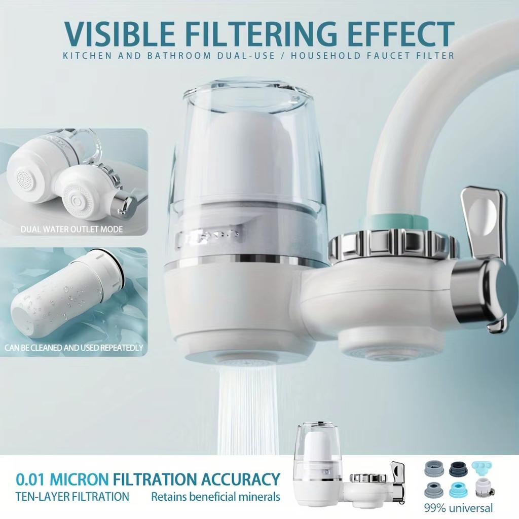 Kitchen Tap Water Purifier Household Washable Faucet Filter Cleaner