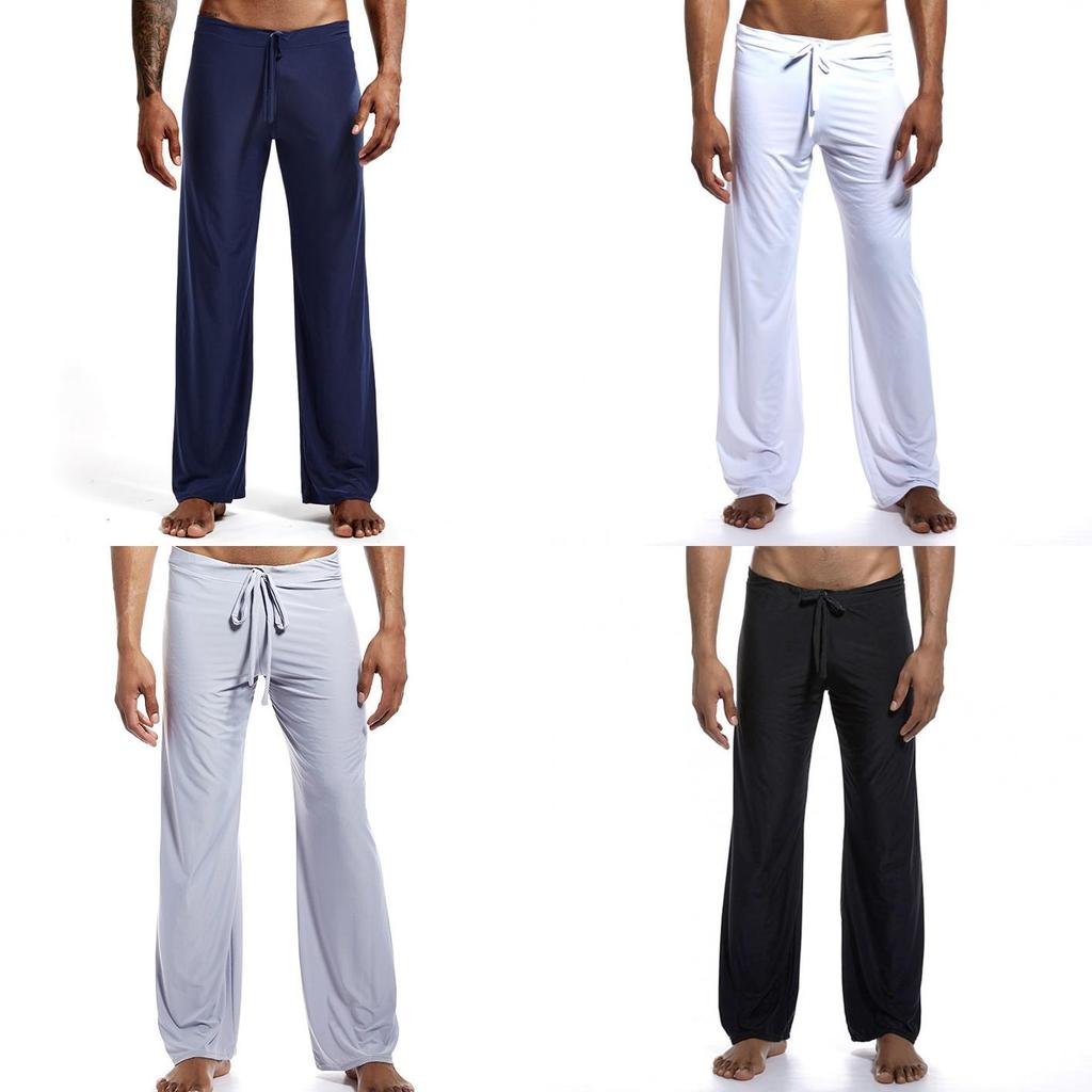Pantaloni da Lounge da Uomo in Tessuto di Nylon con Coulisse in Vita per Abbigliamento Casuale da Casa