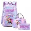 K-Pop Inspired Dual Compartment Backpack Teen Girls - Large Capacity 75L School Bag With Lunch Pouch Laptop Sleeve