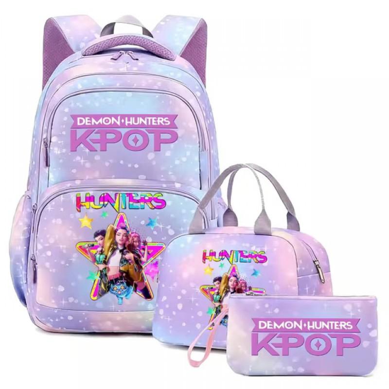 K-Pop Inspired Dual Compartment Backpack Teen Girls - Large Capacity 75L School Bag With Lunch Pouch Laptop Sleeve