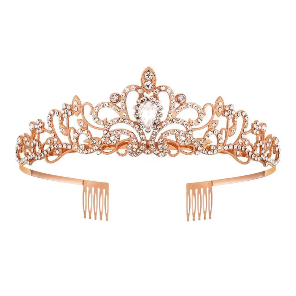 Bridal Crown Hair Accessories Wedding Crown Tiara Fairy Princess Hair Crown Simple Rhinestone Headband