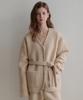 Lenav Cosy Wool Fleece Belt Jacket (Beige)