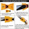 Garden Logging Kit (3 Size Tree Felling Wedge)+Chain Sharpener Chainsaw Teeth Sharpener , Whetstone, Quick-sharpening Tool