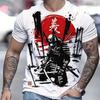 Japanese Samurai Graphic T Shirts For Men Fashion Trend Streetwear Hip Hop 3D Printed T-shirts Cool Oversized Breathable Tees