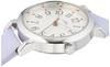Fieldwork Lovely Analog Watch, Silver with Leather Strap, GY044-3, Women's, Purple